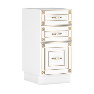 Кухненски шкаф IMPERIA 40Н3Ш 3 чекмеджета бяло/златна патина  (089.001.0058)