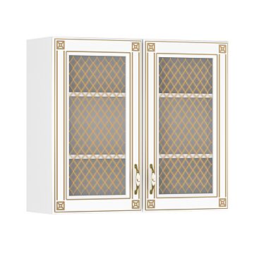 Кухненски шкаф IMPERIA 80ВВ витрина бяло/златна патина  (089.001.0056)