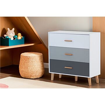 Скрин TIMMY 3S бяло/св.сиво-графит/натурално  (092.090.0111)