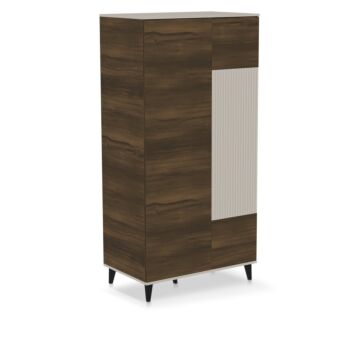 Гардероб RANDOM 2 S-1 2-крил кашмир/орех/черно  (100.008.0062)