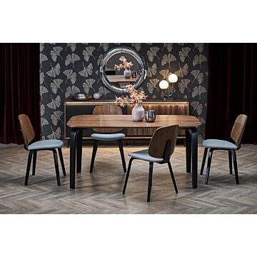 Трапезна маса PEDRO орех/черно  (100.001.0223)