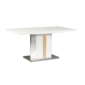 Трапезна маса TEO бял лак/дъб сонома  (100.001.0100)