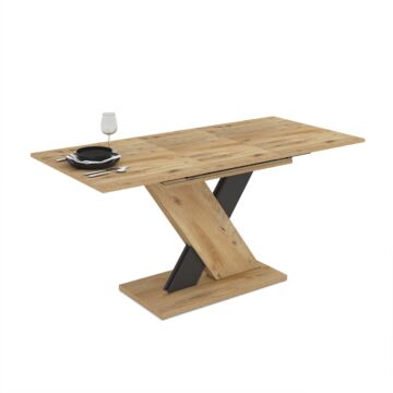 Трапезна маса AXI  разтегателна, артисан/черно  (070.003.0006)