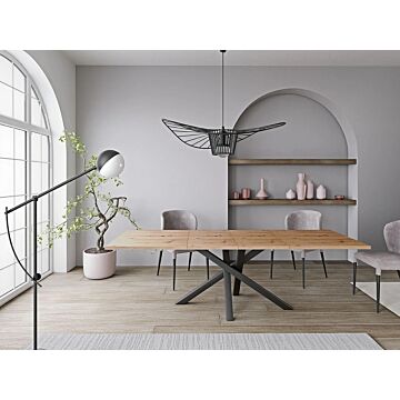 Трапезна маса CALI 160-260 DUZY  артисан/черно  (003.030.0388)