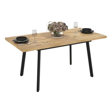 Трапезна маса LINI разтегателна дъб артисан/черно  (070.003.0030)