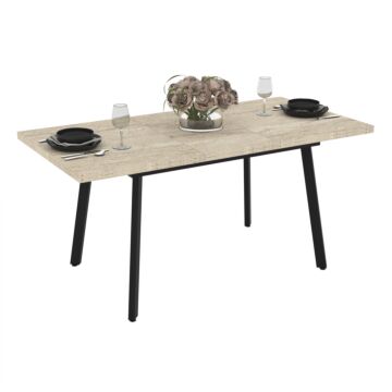 Трапезна маса LINI разтегателна травертин/черно  (070.003.0029)