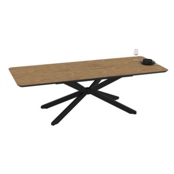 Трапезна маса MONA разтегателна меден дъб/черно  (070.003.0035)