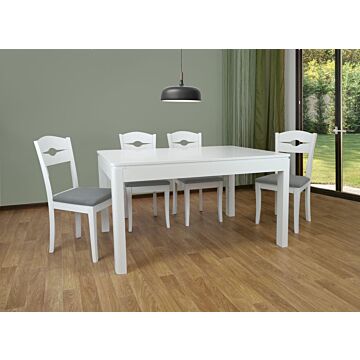 Трапезна маса SARAGOSA G  разтегателна, бяло мат  (006.004.0012)