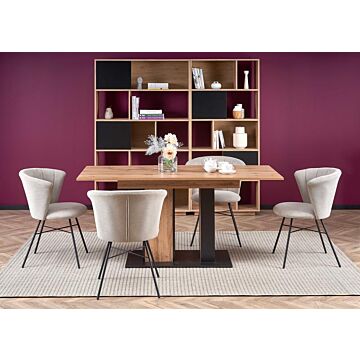 Трапезна маса DOLOMIT разтегателна, дъб вотан/черно  (100.001.0178)