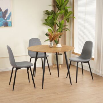 Трапезна маса LIAM кръгла натурален дъб/черно  (100.001.0201)