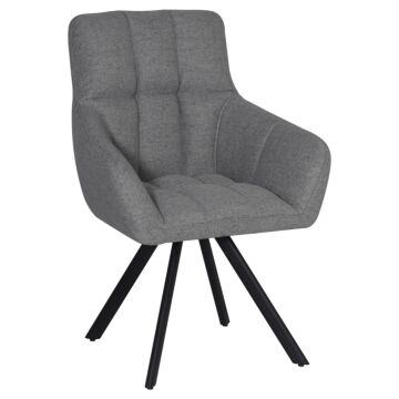 Трапезен стол ALGAN светло сиво/черно  (070.003.0039)