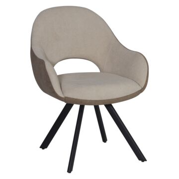 Трапезен стол DURA светло кафяво/тъмно кафяво/черно  (070.003.0041)