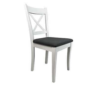 Трапезен стол RIO бяло/сиво  (006.001.0047)