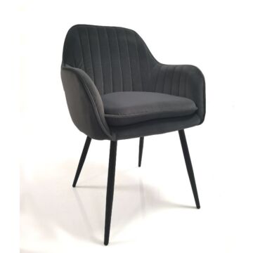 Трапезен стол К-313 сиво/черно  (100.003.0256)