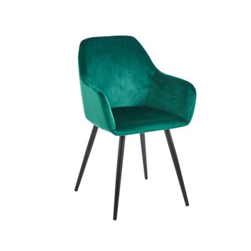 Трапезен стол К-314 зелено/черно  (100.003.0245)