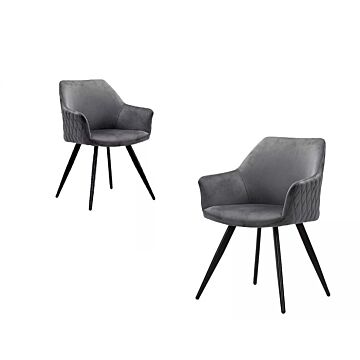 Трапезен стол К-327 сиво/черно  (100.003.0294)