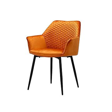 Трапезен стол К-329 оранжево/черно  (100.003.0292)