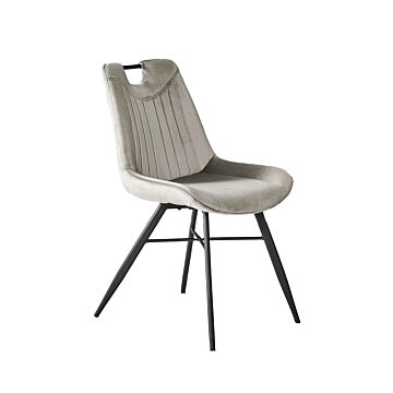 Трапезен стол К-333 светло сиво/черно  (100.003.0310)