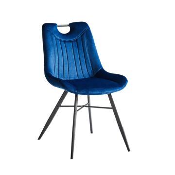 Трапезен стол К-333 синьо/черно  (100.003.0309)