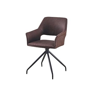 Трапезен стол К-338 кафяво/черно  (100.003.0303)