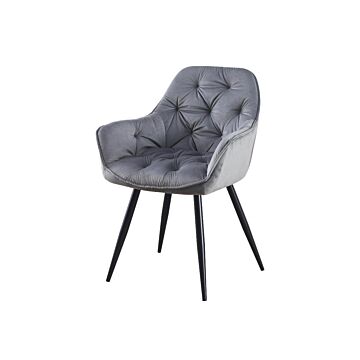 Трапезен стол К-339 светло сиво/черно  (100.003.0304)