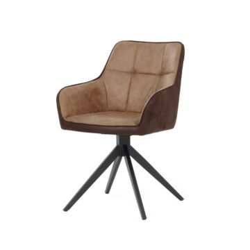 Трапезен стол К-346 камел/кафяво/черно  (100.003.0205)