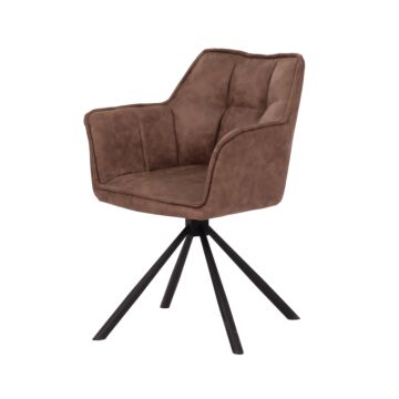 Трапезен стол К-347 кафяво/черно  (100.003.0206)