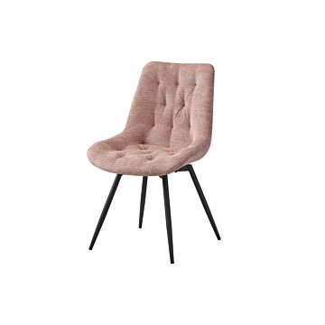 Трапезен стол К-353 светло розово/черно  (100.003.0345)