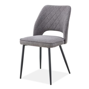 Трапезен стол К-358 тъмно сиво/черно  (100.003.0328)