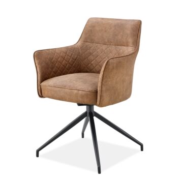 Трапезен стол К-359 кафяво/черно  (100.003.0329)