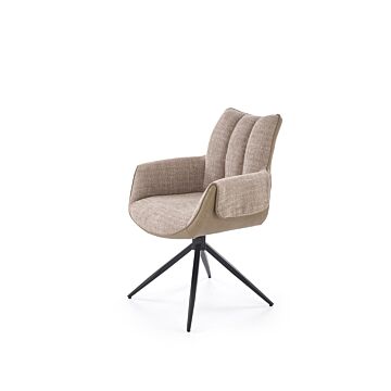 Трапезен стол К-579 бежово/черно  (100.003.0356)