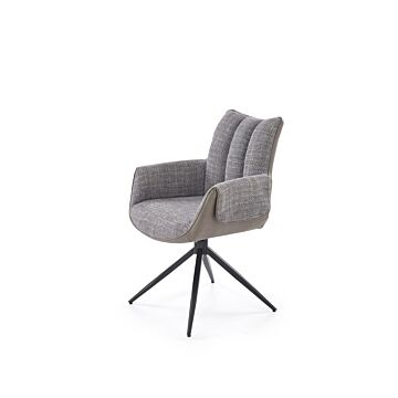 Трапезен стол К-579 сиво/черно  (100.003.0357)