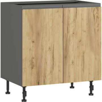 Кухненски шкаф LUSIL H-80/87 графит/златен дъб крафт  (005.002.0056)