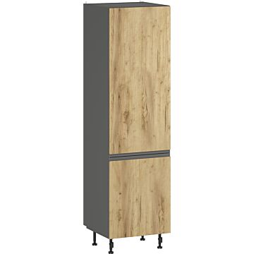 Кухненски шкаф LUSIL ШУ-60/219 ЗА ХЛАДИЛНИК графит/златен дъб крафт  (005.002.0048)