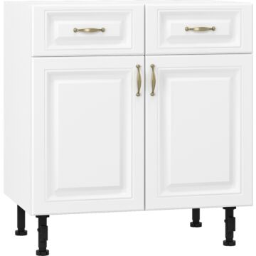 Кухненски шкаф долен MICHELLE Н-80/87 2 врати+2 чекмеджета бяло/бяло  (004.103.0009)