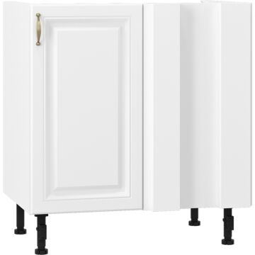 Кухненски шкаф долен MICHELLE ЪГЛОВ H-80/87 бяло/бяло  (004.103.0001)