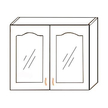 Кухненски шкаф OLA ВИТРИНА 80ВВ горен, елша  (089.001.0207)