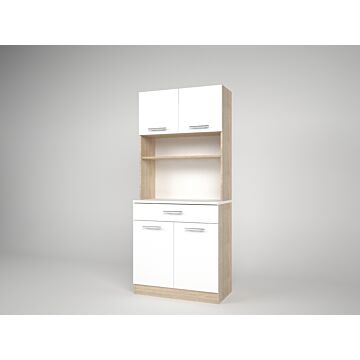 DAVIS бюфет корпус дъб сонома/фронт и плот бяло