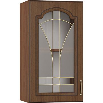 Кухненски шкаф OREH горен В-40/72 ВИТРИНА  орех/орех мускат патина  (005.002.0202)