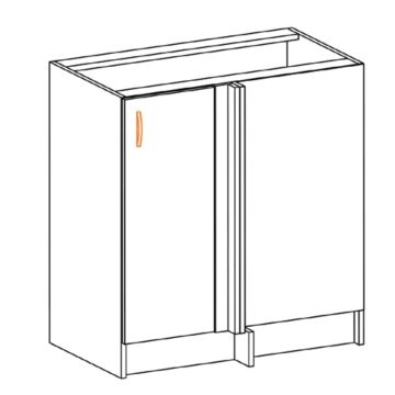 Кухненски шкаф PAULA КУТ НИЗ 80(90)Н 1ДВ без плот, бреза  (089.001.0141)