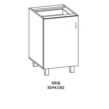 Кухненски шкаф PAULA  30НД с плот, бреза  (089.001.1066)