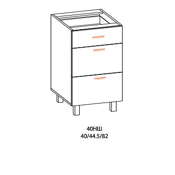 Кухненски шкаф PAULA  40НШ с плот, бреза  (089.001.1065)