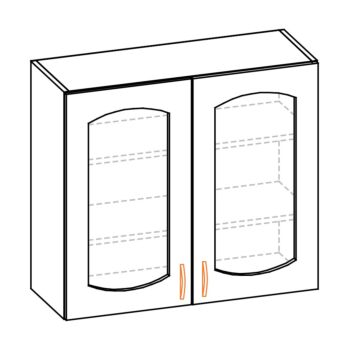 Кухненски шкаф PAULA ВИТРИНА 80ВВ  бреза  (089.001.0974)