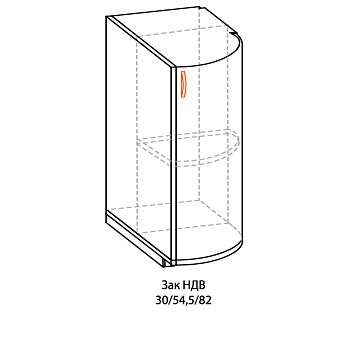 Кухненски шкаф PAULA  ЗакНдв С ЛЯВ ПЛОТ, бреза  (089.001.1070)