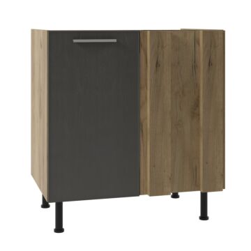 Кухненски шкаф SKY LOFT ЪГЛОВ Н-80/87 златен дъб крафт/сиво  (005.002.3324)