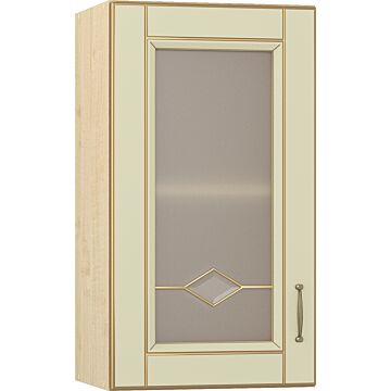 Кухненски шкаф VANILLA ВИТРИНА B-40/72  клен/златна патина  (005.002.1552)