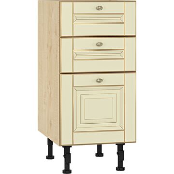 Кухненски шкаф VANILLA Н-40/87 2+1 чекмеджета, клен/златна патина  (005.002.1560)