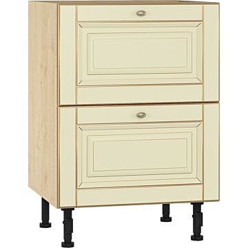 Кухненски шкаф VANILLA Н-60/87 2 чекмеджета клен/златна патина  (004.100.0009)