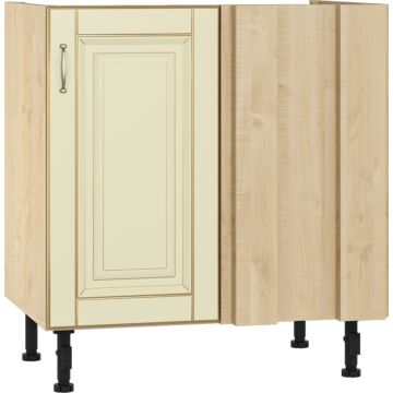 Кухненски шкаф VANILLA ЪГЛОВ H-80/87 клен/златна патина  (004.100.0008)