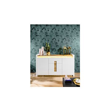 Нощно шкафче ALAMEDA KOM2D3S бял лак/дъб уестминстър/бял лак  (029.003.0005)